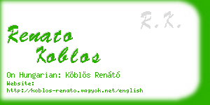 renato koblos business card