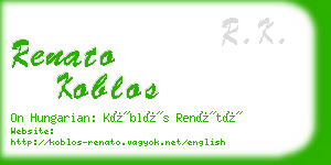 renato koblos business card